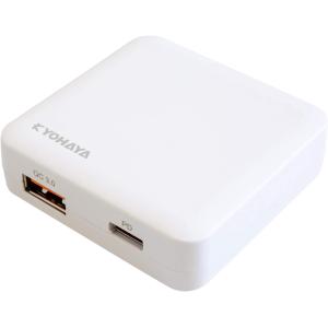 KYOHAYA USB充電器 Type-C 急速充電 PD QC 対応 20W 薄型 USB-A USB-C 2ポート ホワイト｜nijiiromartya