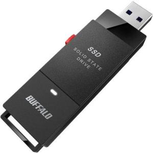 バッファロー SSD-PUT500U3-BKA ［TV対応 PC向USB3.2(Gen1)スティック型外付SSD］スティク 無線 録画 持ち運び 便利 メディア 500GB｜nijiiromartya