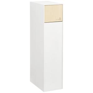 ヤマト工芸 木製ダストボックス 「DOORS W」 ホワイト YK07-105 30L｜nijinoshopred