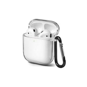 wumio Airpods1 Airpods2 ソフトケース 透明 カラビナ付き TPUケース 本体保護 耐衝撃 キズ防止 クリア ワイヤレ｜nijinoshopred