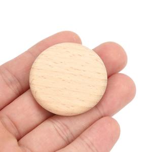 50個 丸い 木製 スライス ボタン タグ 天然木 木片 DIY 工芸品 ディスク 直径約3.8cm(3.8cm)｜nijinoshopred