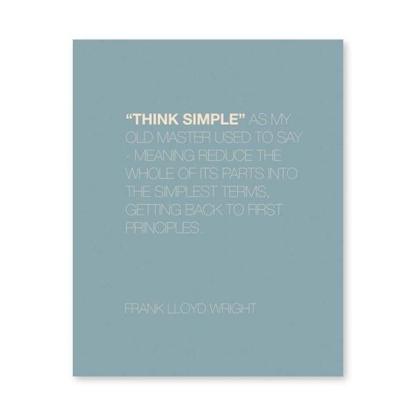 7e8デザイン インテリアのためのデザインポスター 額装なし 「THINK SIMPLE」 FRAN...
