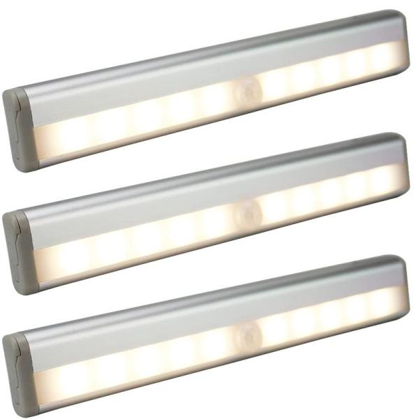 センサーライト バーライト 人感センサー LED搭載 電池式 照明 玄関 キッチン 廊下 (暖色 3...