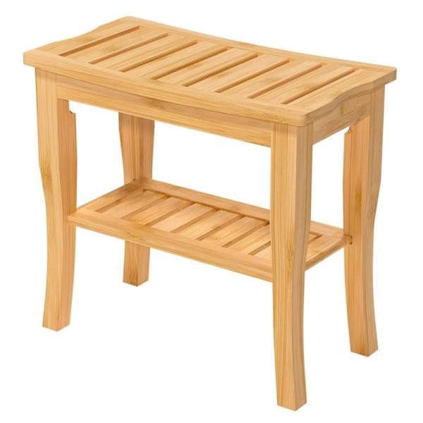 Focieulo スツール 椅子 竹製ベンチ ダイニングベンチ 玄関ベンチ サイドテーブル 食卓の補...