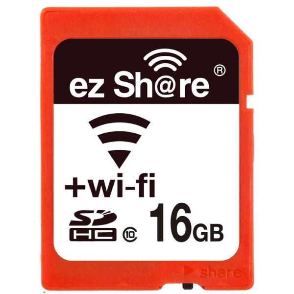 16GB ezShare Wi-Fi機能搭載SDHCカード Class10 Android/ iOS...