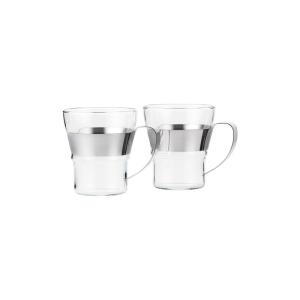 BODUM ボダム ASSAM アッサム ステンレス製 ハンドル 付き グラス 300ml 2個セット シルバー 正規品 4552-16｜nijinoshopyellow