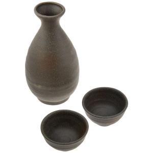 黒錆 2号 徳利 & 盃 2個 セット 陶器 美濃焼｜nijinoshopyellow