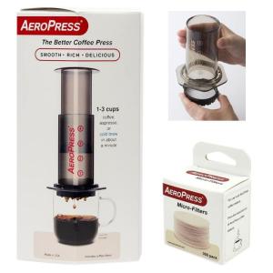 エアロプレス オリジナル コーヒーメーカー Aeropress Original Coffee Maker 専用ペーパーフィルター 350枚｜nijinoshopyellow