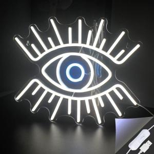Wanxing Eye型 ネオンサイン LED ネオンライト インテリア 飾り ベッドルーム パーティー USB給電 壁掛け 室内照明｜nijinoshopyellow