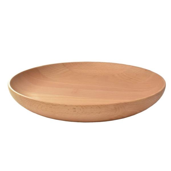 籐芸 TOUGEI MUTE(ミュート) ラウンドディッシュLL 木製 天然木 深皿 28cm 大皿