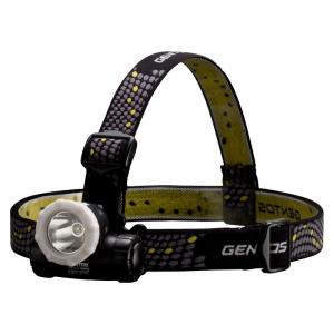 GENTOS(ジェントス) LED ヘッドライト 明るさ130ルーメン/実用点灯5.5時間/蓄光ヘッドカバー&スイッチ 単4形電池3本使用