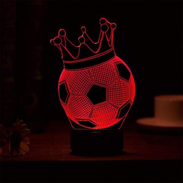 サッカーUSB3Dアートライト， サッカーの擁護王、サッカー愛好家への贈り物， 男の子の男性のクリス...