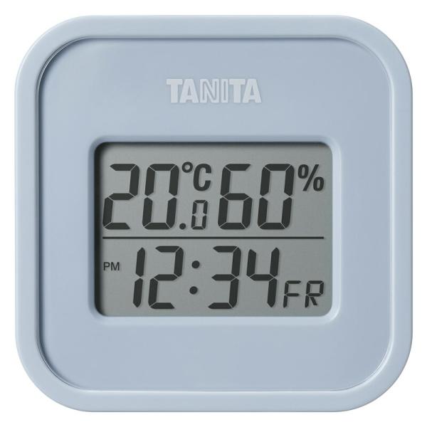 タニタ デジタル温湿度計（小型）（ブルーグレー）