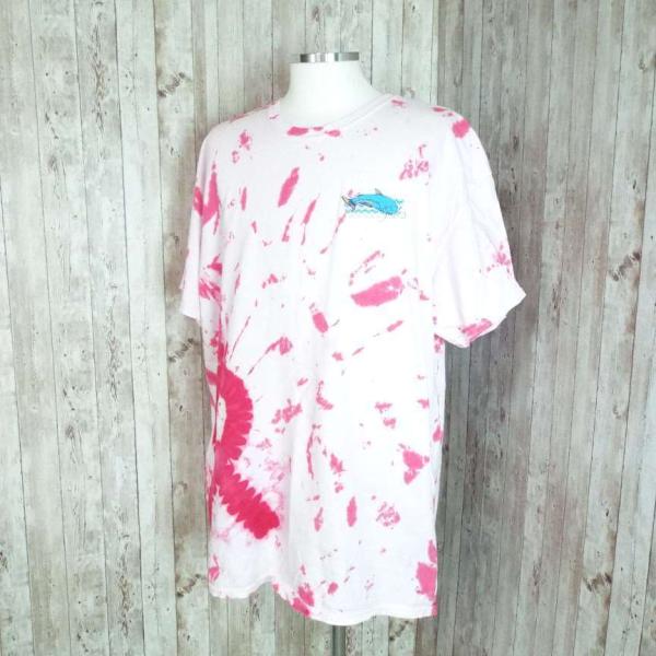 XLサイズ【釣り好きな方に】catfish hole オリジナル　タイダイ染　プリント 半袖Tシャツ...