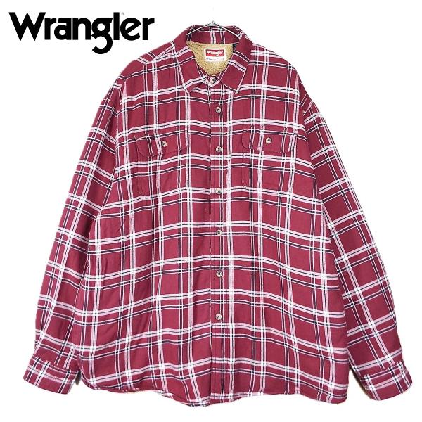 【裏ボア素材の肉厚ネルシャツ】Wrangler ラングラー タータンチェック ポケット 長袖シャツ ...