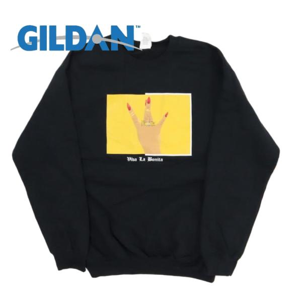 GILDAN ギルダン bonita 指輪リング グラフィックデザイン 長袖クルーネック　カラートレ...