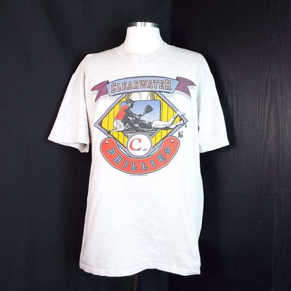 【肩幅52cm】【90年代】GILDAN  CLEARWATER PHILLIES MLB 1998...