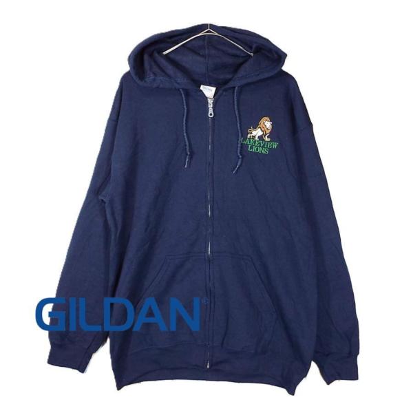 ◎肩幅55cm◎GILDAN ギルダン LAKEVIEW LIONS ZIP フルジップアップ ライ...