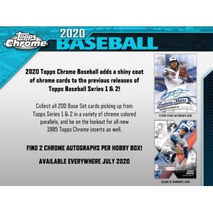 MLB 2020 TOPPS CHROME BASEBALL HOBBY BOX （送料無料）8月7日入荷｜niki