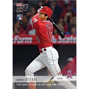 2018 TOPPS NOW #32 大谷翔平 FIRST CAREER HR COMES IN AB OF HOME DEBUT-MLB｜niki