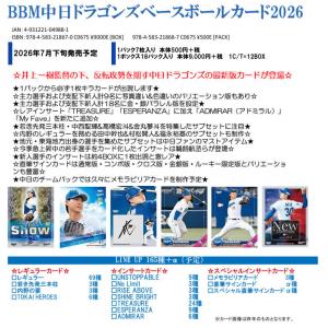 BBM 中日ドラゴンズ ベースボールカード 2...の詳細画像1