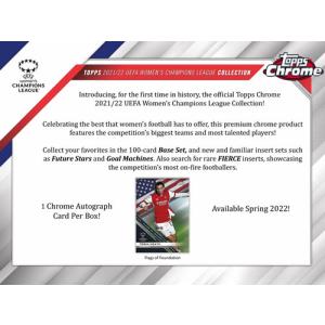 SOCCER 2021-22 TOPPS CHROME WOMEN's UEFA CHAMPIONS LEAGUE BOX（送料無料）｜niki