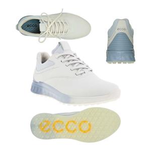 エコー（ecco） S-THREE（エス・スリー） スパイクレスレディースシューズ 102963（60618）ホワイト/ダスティブルー 2023｜nikigolf