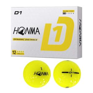 本間ゴルフ（HONMA） D1 ボール BT2401 イエロー 1ダース 2024｜nikigolf