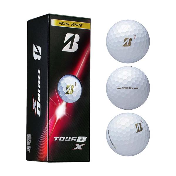 ブリヂストン BRIDGESTONE GOLF TOUR B X ボール パールホワイト 1スリーブ...