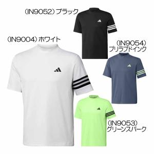 アディダス（Adidas） スリーストライプス メッシュベントモック IKK67 メンズゴルフウェア 2024春夏｜nikigolf