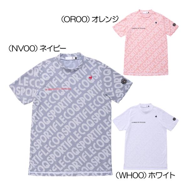 ルコック（le_coq_sportif） 総柄モックネック半袖シャツ QGMXJA03 メンズゴルフ...