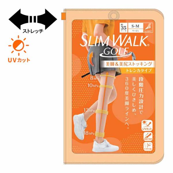 その他ブランド SLIMWALK GOLF 美脚＆美尻ストッキング トレンカタイプ S-M SWG0...