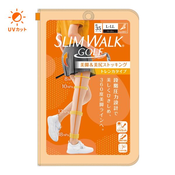 その他ブランド SLIMWALK GOLF 美脚＆美尻ストッキング トレンカタイプ L-LL SWG...