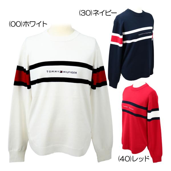 トミーヒルフィガー（Tommy_Hilfiger） フロントロゴ クルーネックニット THLA566...