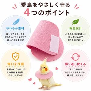 鳥用 エリザベスカラー ソフト 小鳥 インコ ...の詳細画像2
