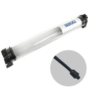 筒型防水LEDライト NLL36CG-AC+A-W560 3mケーブル (コネクタ付2mケーブルカバー仕様) 取付ブラケット付 (日機直販)｜nikki-ys