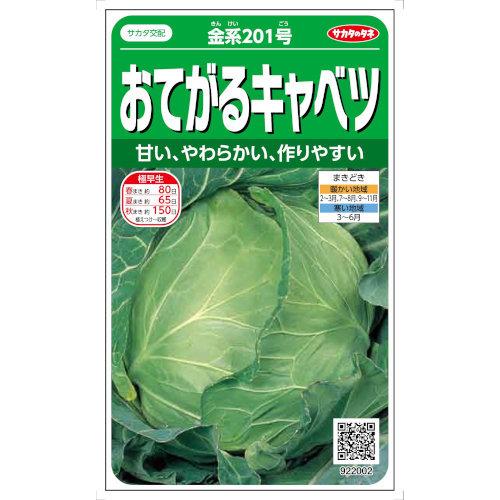 サカタのタネ キャベツ おてがるキャベツ 金系201号 0.8ml【郵送対応】