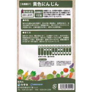 ウタネ 有機種子 ニンジン 黄色にんじんのタネ...の詳細画像1
