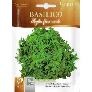 HORTUS社　バジル（バジリコ）　Foglia fine verde　5g　Art.0261　COD.BSOBAS003