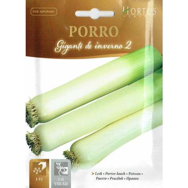 HORTUS社　リーキ　ジャイアント (西洋ネギ) PORRO　D’HIVER２　(内容量：4.5g...