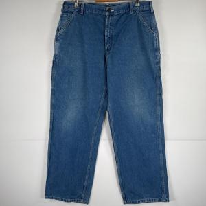 Carhartt（カーハート） デニムパンツ 古着 ワークパンツ ネイビー W44