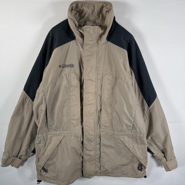 古着 コロンビア Columbia マウンテンパーカー フルジップ ウエストドローコード ワンポイン...