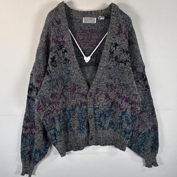 古着 メソッド method カーディガン アクリルニットカーディガン ボタン Vネック 大きいサイ...