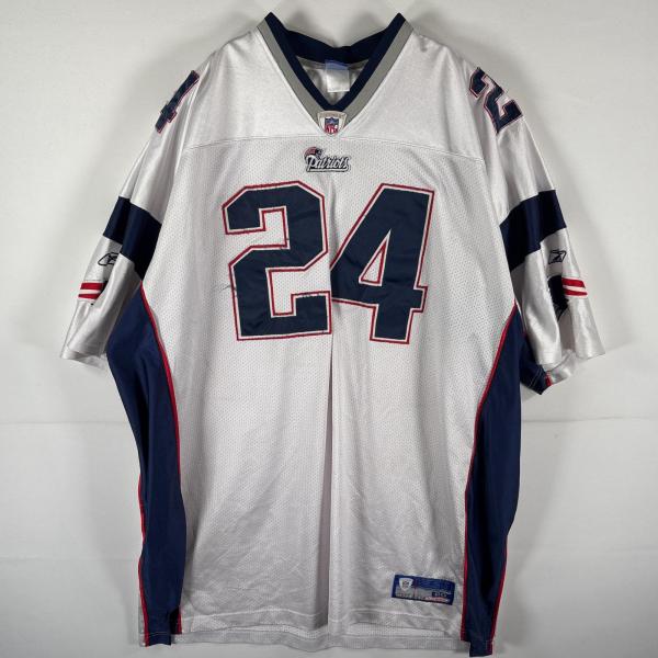 古着 リーボック Reebok 半袖 ゲームシャツ Vネック LAW NFL ニューイングランド メ...