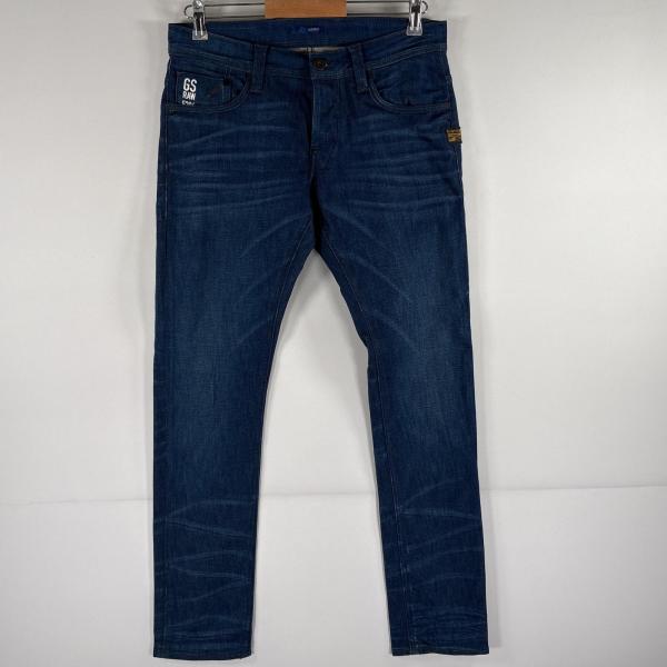 古着 ジースターロゥ G-STAR RAW デニムパンツ スキニー ヒゲ 色落ち ストレッチ ジーパ...
