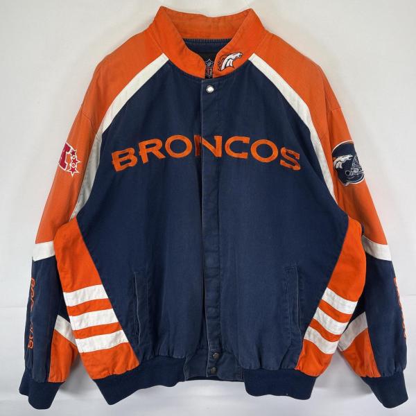 古着 エヌエフエル NFL スタジャン アワードジャケット ブロンコス チーム BRONCOS 刺繍...