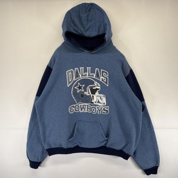 古着 USA製 パーカー NFL COWBOYS フーディー  スウェット バックプリント 大きいサ...