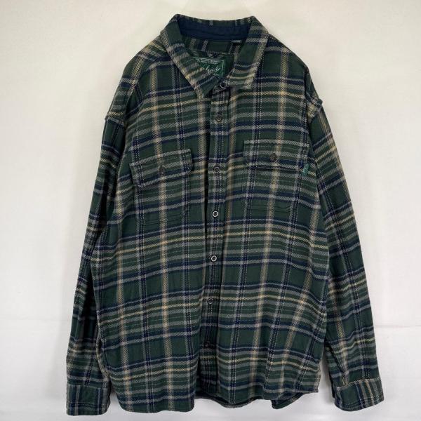 古着 ウールリッチ WOOLRICH 長袖シャツ ネルシャツ 胸ポケット 大きいサイズ 2XL  グ...