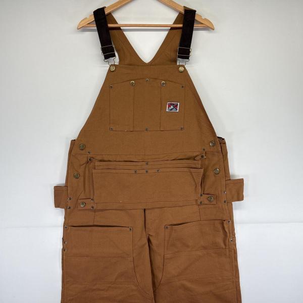 古着 ベンデイビス BEN DAVIS オーバーオール デッドストック タグ付き ダック ダブルニー...