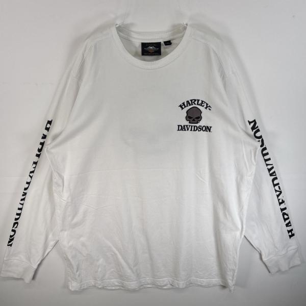 古着 ハーレーダビッドソン HARLEY DAVIDSON 長袖Tシャツ 両面 ラバープリント 袖プ...